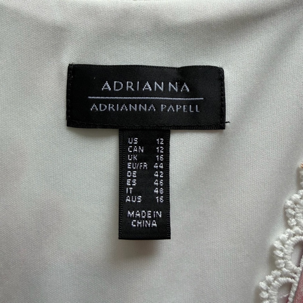 NWT - Adrianna by Adrianna Papell - Floral-Print Belted Romper - Picture 5 of 11